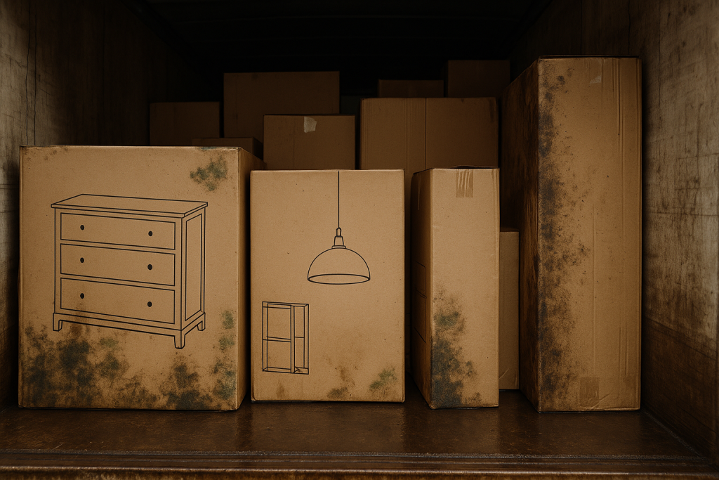 cajas de embalaje eestropeadas por la humedad