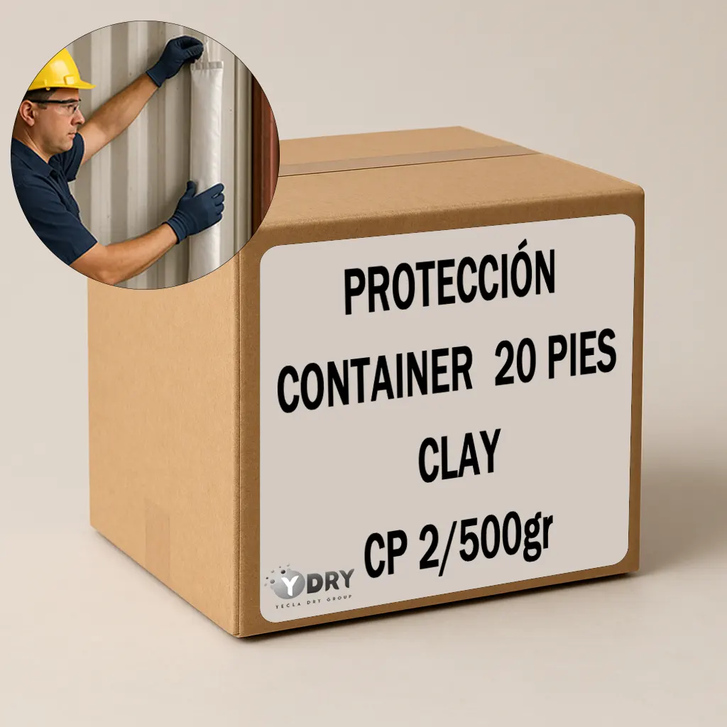DESECANTE PARA CONTENEDORES MARÍTIMOS CLAY PEM HI CARGO 1000 (2X500G) / CLAY (PTDCPHCL1000CG) 15UD 2 CLAY CP 2 500GR