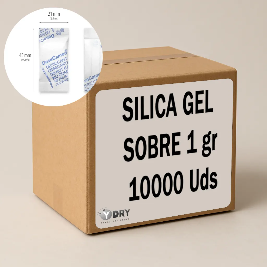 DESECANTE SOBRE SILICA 1G TYVEK (PTDCTYSI1) 10000UD 2 SILICA GEL 1 GR INDUSTRIAL