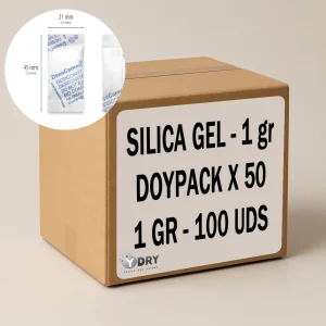 CAJA DE SILICA GEL 1gr 5000 uds -Bolsa DOYPACK 1 GR – 100 PIEZAS